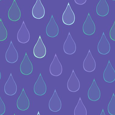 Cartoon water seamless rain drops pattern for wrapping paper and kids clothes print and fabrics and linens and autumn accessories. High quality illustration