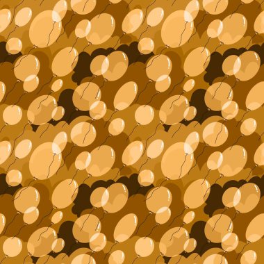 Cartoon festive balloons seamless birthday pattern for wrapping paper and kids clothes print and fabrics and linens and party packaging. High quality illustration
