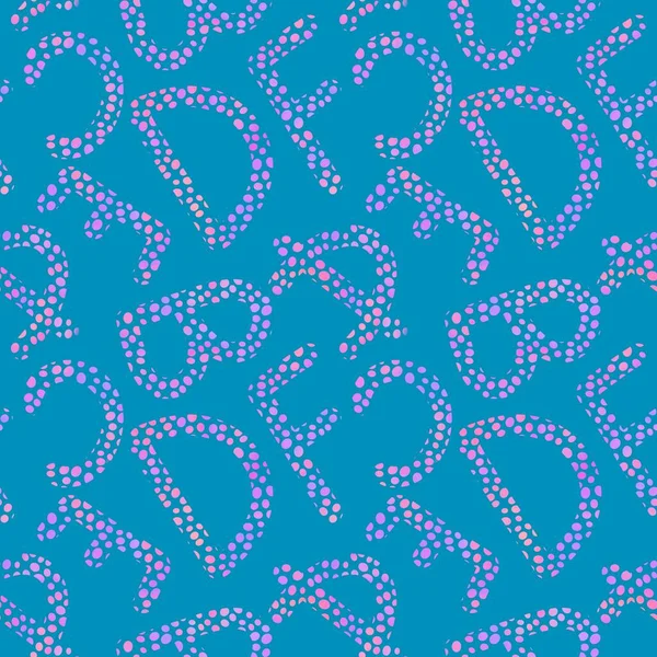 Cartoon Polka Dots School Seamless Alphabet Pattern Kids Clothes Print — Stock Photo, Image
