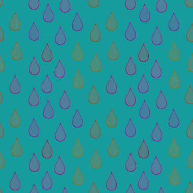 Cartoon water seamless rain drops pattern for wrapping paper and kids clothes print and fabrics and linens and autumn accessories. High quality illustration