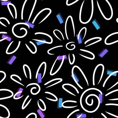 Kumaşlar, tekstil, ambalajlar, hediyeler, kartlar, çarşaflar ve çocuklar için çiçeksiz çiçek deseni. Yüksek kalite fotoğraf