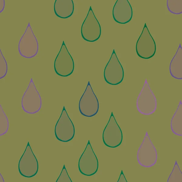 Patrón Gotas Lluvia Sin Costuras Agua Dibujos Animados Para Papel — Foto de Stock
