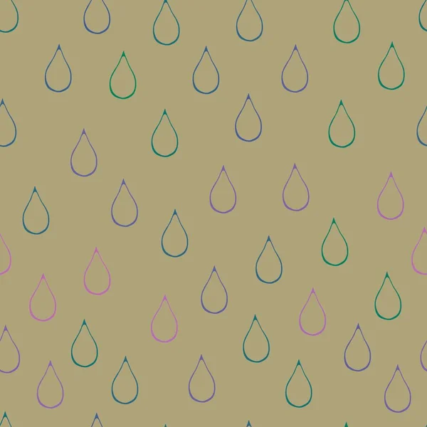 Cartoon Water Seamless Rain Drops Pattern Wrapping Paper Kids Clothes — Stock fotografie