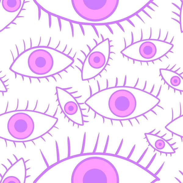 Cartoon doodle ethnic seamless eyes pattern for wrapping paper and fabrics and linens and kids clothes print and summer textiles. High quality photo