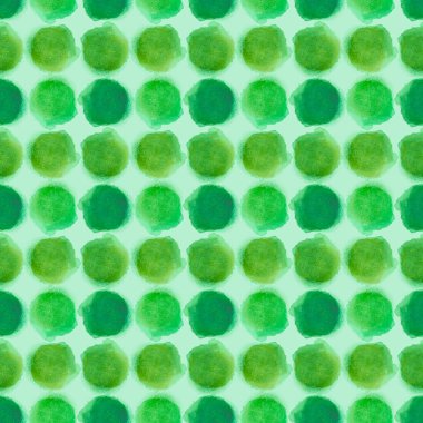 Suluboya boya dairesi kağıtları sarmak için dikişsiz polka desenleri ve çocuk giysileri baskısı, kumaşlar, çarşaflar ve şenlikli ambalajlar. Yüksek kaliteli illüstrasyon