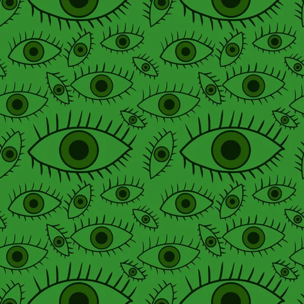 Cartoon Doodle Ethnic Seamless Eyes Pattern Wrapping Paper Fabrics Linens — Stockfoto
