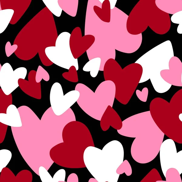 Valentines Hearts Cartoon Pattern Wrapping Paper Kids Clothes Print Fabrics — Stock Photo, Image