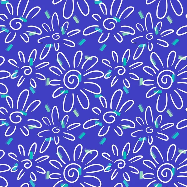 Patrón Flores Sin Costura Floral Para Telas Textiles Embalaje Regalos —  Fotos de Stock