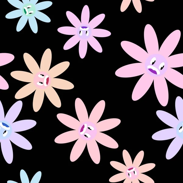 Floral Χωρίς Ραφή Μοτίβο Λουλουδιών Για Υφάσματα Και Υφάσματα Και — Φωτογραφία Αρχείου