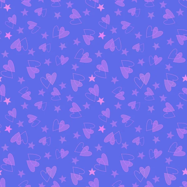 Valentines Hearts Cartoon Pattern Wrapping Paper Kids Clothes Print Fabrics — Stock Photo, Image