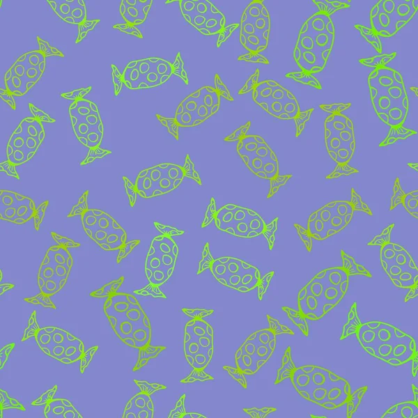 Cartoon Doodle Seamless Sugar Candy Pattern Wrapping Paper Fabrics Linens — Stock Photo, Image