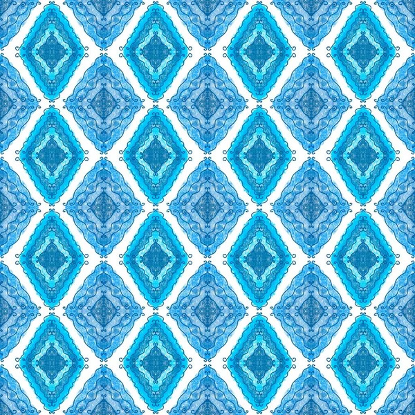 Abstract Geometric Paint Seamless Ethnic Thrombus Pattern Wrapping Paper Fabrics — Stock Photo, Image