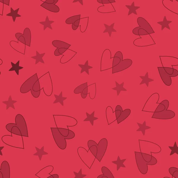 Valentines Καρδιές Μοτίβο Κινουμένων Σχεδίων Για Χαρτί Περιτυλίγματος Και Παιδιά — Φωτογραφία Αρχείου