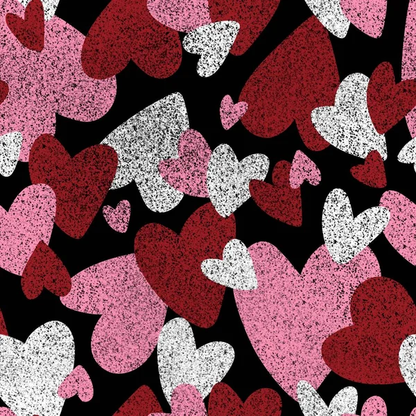 Valentines Harten Cartoon Patroon Voor Het Inpakken Van Papier Kinderen — Stockfoto