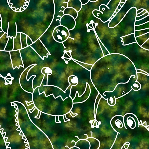 Κινούμενα Σχέδια Καλοκαίρι Τροπικά Ζώα Απρόσκοπτη Κροκόδειλος Ζώα Καβούρια Και — Φωτογραφία Αρχείου