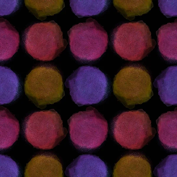 Watercolor Paint Circle Seamless Polka Dots Pattern Wrapping Paper Kids — Stock Photo, Image