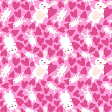 Çizgi filmlerdeki hayvanlar paskalya yumurtası ve tavşan desenli ambalaj kağıtları ve çocuk giysileri, kumaşlar, çarşaflar ve şenlikli ambalajlar. Yüksek kaliteli illüstrasyon