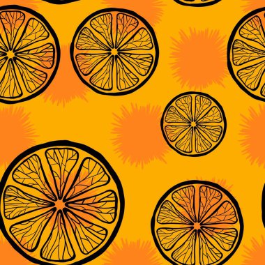 Karikatür yazında kağıt, kumaş, çarşaf ve çocuk giysileri tekstil ve mayo baskısı ve şenlikli ambalaj için kusursuz limon deseni. Yüksek kaliteli illüstrasyon