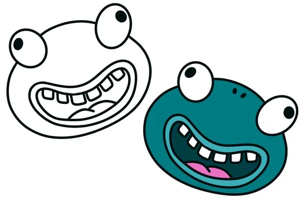卡通卡瓦伊动物设置青蛙用于包装纸和织物 亚麻布和儿童服装印花和幼儿园纺织品 高质量的例证 — 图库照片