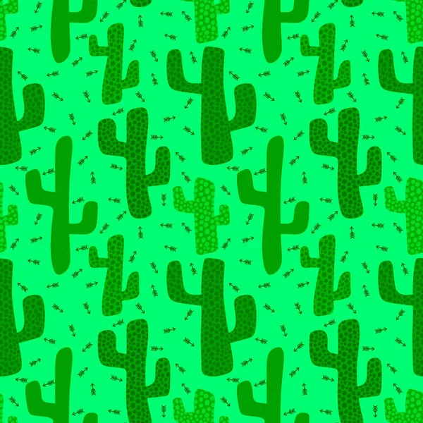 stock image Abstract floral seamless cactus pattern for wrapping paper and fabrics and linens and kids clothes print and festive summer textiles . High quality illustration