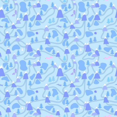 Çizgi filmlerdeki ağaçsız ağaçlar ve hayvan desenli ambalajlar ve çocuk giysileri baskılar, kumaşlar ve çarşaflar ve şenlikli aksesuarlar ve seyahat paketleri. Yüksek kaliteli illüstrasyon