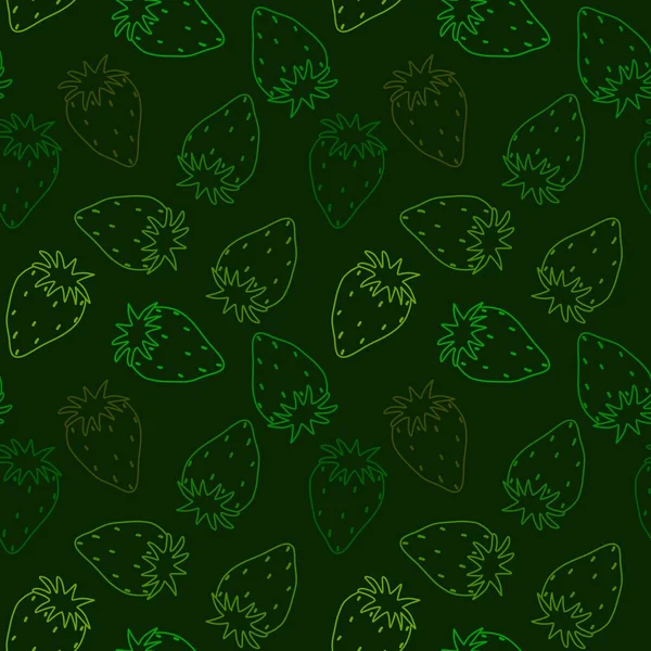 Cartoon Fruit Doodle Seamless Strawberry Pattern Wrapping Paper Fabrics Linens — Stock Photo, Image