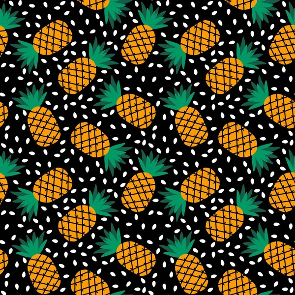 Patrón Piña Sin Costuras Frutas Verano Dibujos Animados Para Papel — Foto de Stock