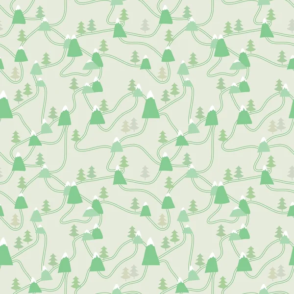 Tecknad Skog Sömlösa Träd Och Djur Mönster För Inslagning Papper — Stockfoto