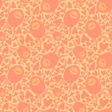 Cartoon monsters seamless emoticons aliens pattern for kids clothes print and wrapping paper and fabrics and linens and kindergarten. High quality illustration