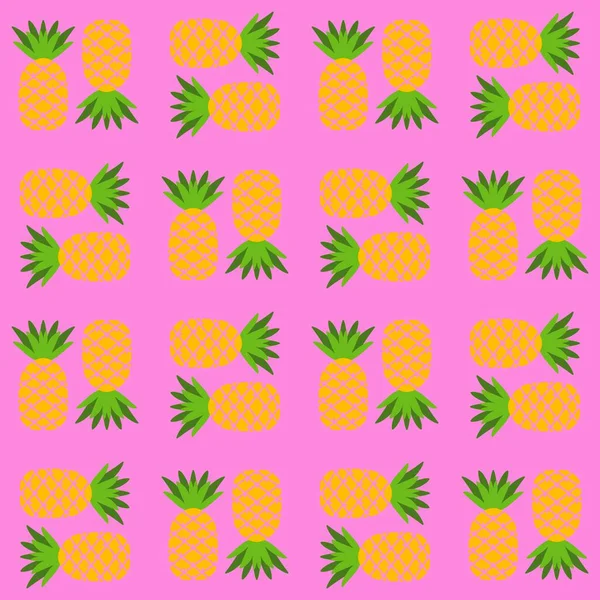 Padrão Abacaxi Sem Costura Frutas Verão Dos Desenhos Animados Para — Fotografia de Stock