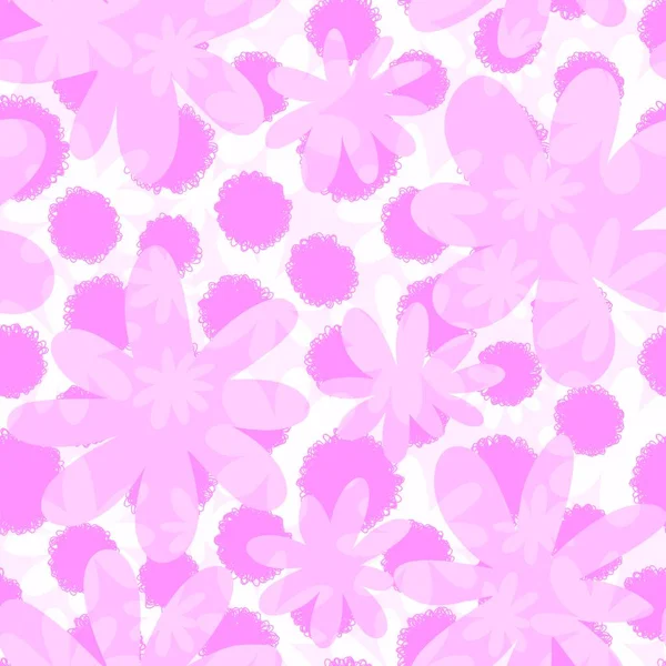 Patrón Flores Dibujos Animados Sin Costura Floral Para Telas Textiles — Foto de Stock