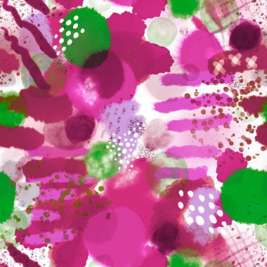 Soyut suluboya desenli ambalaj kağıdı ve çocuk giysileri baskısı, kumaşlar ve çarşaflar. Yüksek kaliteli illüstrasyon