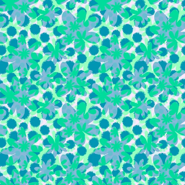 Květinový Bezešvý Kreslený Květinový Vzor Pro Tkaniny Textilie Obaly Dárky — Stock fotografie