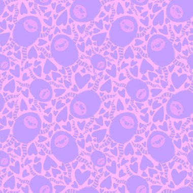 Cartoon monsters seamless emoticons aliens pattern for kids clothes print and wrapping paper and fabrics and linens and kindergarten. High quality illustration