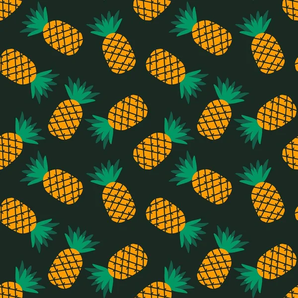 Padrão Abacaxi Sem Costura Frutas Verão Dos Desenhos Animados Para — Fotografia de Stock