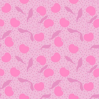 Karikatür yaz meyvesiz kiraz desenli ambalaj kağıdı, kumaş, çarşaf ve çocuk giysileri baskısı ve mayo tekstili. Yüksek kaliteli illüstrasyon