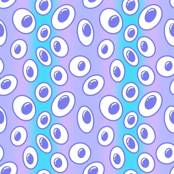 Halloween Monsters Seamless Cartoon Eyes Pattern Wrapping Paper Fabrics Linens — Stock Photo, Image