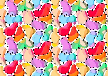 Soyut okyanus taşları kusursuz polka kumaşlar ve tekstil ve ambalaj kağıtları ve giysi baskıları için geometrik deseni noktalar. Yüksek kaliteli illüstrasyon