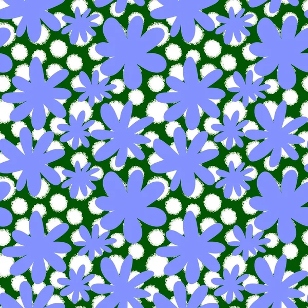 Patrón Flores Dibujos Animados Sin Costura Floral Para Telas Textiles —  Fotos de Stock