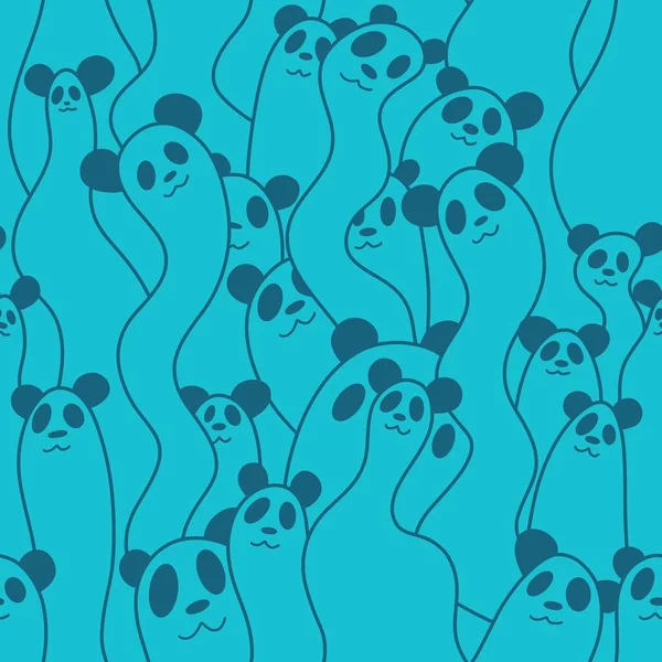 Animais Desenhos Animados Padrão Panda Sem Costura Para Papel Parede — Fotografia de Stock