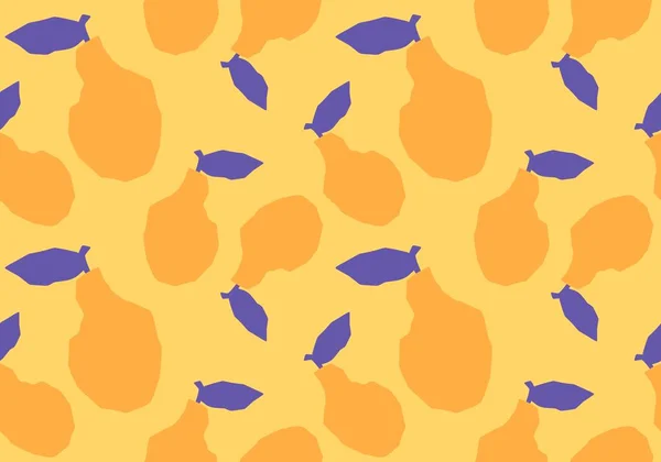 stock image Abstract summer geometric fruit seamless cartoon pears pattern for fabrics and kids clothes print and packaging and linens and wrapping paper and kitchen textiles. High quality illustration