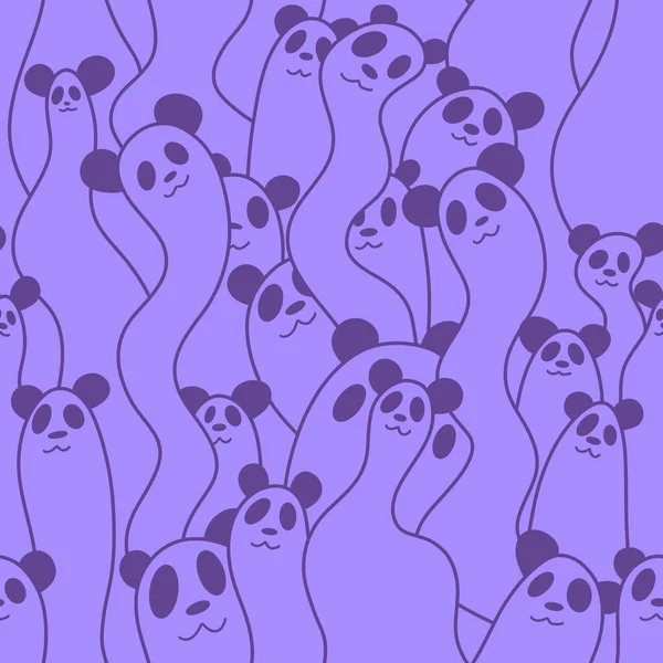 Tecknad Djur Sömlös Panda Mönster För Tapeter Och Tyger Och — Stockfoto