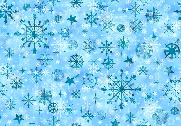 Zimní Akvarel Sněhové Vločky Bezešvé Vánoční Puntíky Vzor Pro Nový — Stock fotografie