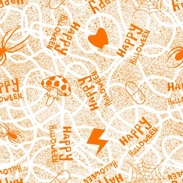 Halloween Abstract Naadloos Patroon Voor Het Inpakken Van Papier Stoffen — Stockfoto