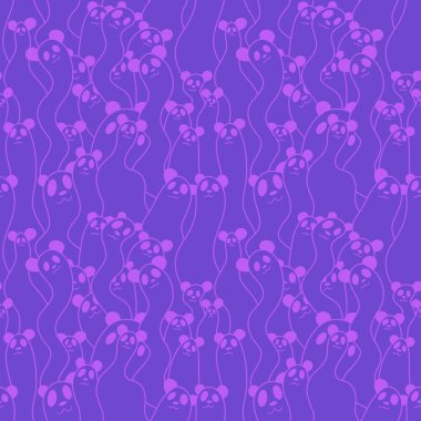 Çizgi filmlerdeki hayvanlar, duvar kâğıtları, kumaşlar, tekstil ve çarşaflar için kusursuz panda desenleri çocuk giysileri baskıları, şenlikli aksesuarlar ve ambalaj kağıtları. Yüksek kaliteli illüstrasyon