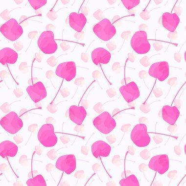 Karikatür yaz meyvesiz kiraz desenli ambalaj kağıdı, kumaş, çarşaf ve çocuk giysileri baskısı ve mayo tekstili. Yüksek kaliteli illüstrasyon