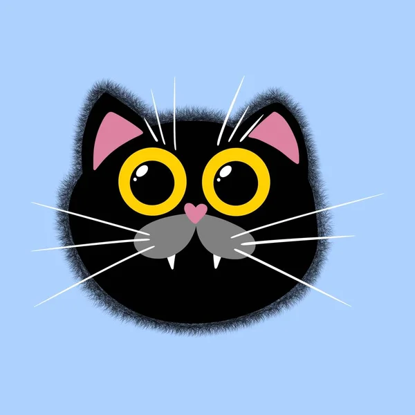 Halloween Desenho Animado Gato Impressão Para Papel Embrulho Lençóis Tecidos — Fotografia de Stock