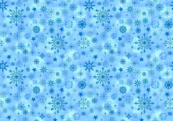 Χειμερινές Νιφάδες Χιονιού Υδατογραφία Απρόσκοπτη Χριστούγεννα Πουά Μοτίβο Για Νέο — Φωτογραφία Αρχείου
