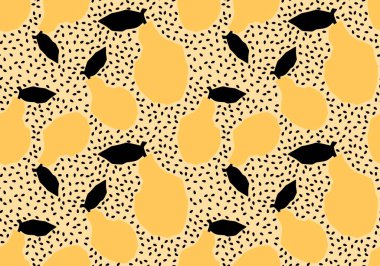 Soyut yaz geometrik meyve dikişsiz armut desenleri kumaşlar ve çocuk giysileri baskılar, ambalajlar ve çarşaflar ve ambalaj kağıdı ve mutfak tekstili. Yüksek kaliteli illüstrasyon