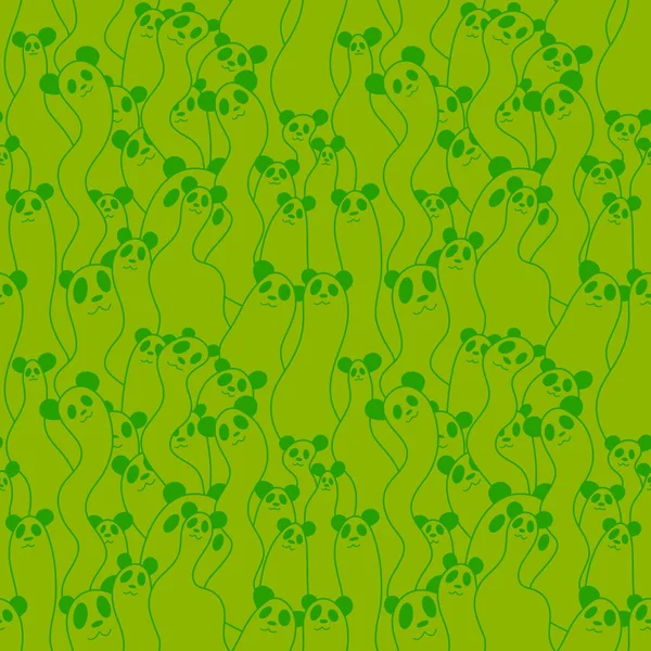 Kreslená Zvířata Bezešvé Panda Vzor Pro Tapety Tkaniny Textilie Prádlo — Stock fotografie